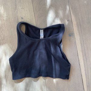 Alo Black Cropped Tank Top